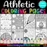 Athletic Sports Themed Coloring Pages / 12 Pages / Relax &
