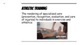 Athletic Training Career PPT