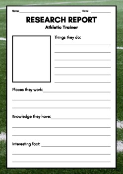 Preview of Athletic Training Research Report