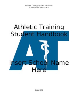 Preview of Athletic Training Student Handbook - Fully Editable