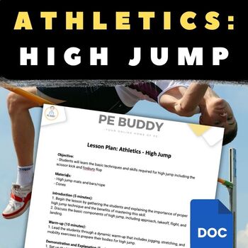 Preview of High Jump Lesson Plan - Athletics Resources for PE Teachers | Years 7-12