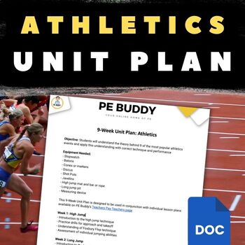 Preview of Athletics Unit Plan - 9 Weeks/9 Track & Field Events