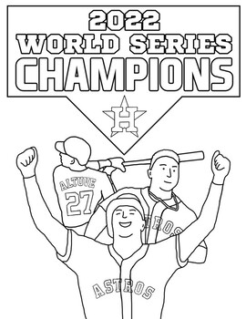 Preview of Houston Astros 2022 World Series Champions Coloring Sheet