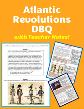 Preview of Atlantic Revolutions DBQ Essay AP World History with Teacher Notes