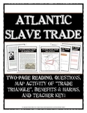 Atlantic Slave Trade - Reading with Questions, Map Activit