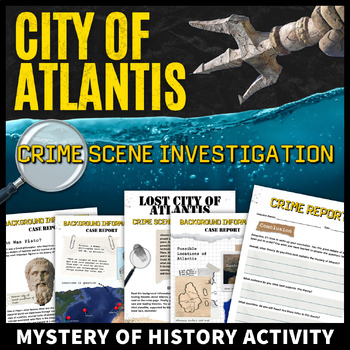 Preview of Atlantis Ancient Greece Plato Activity CSI Mystery of History Analysis