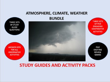 Preview of Atmosphere, Climate, and the Weather Bundle: Study Guide/Activity Packs