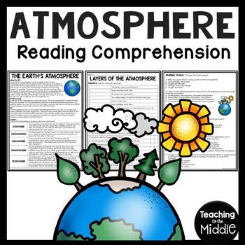 Preview of Atmosphere Informational Text Reading Comprehension Worksheet