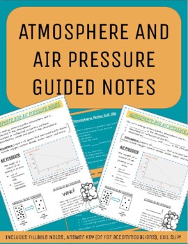 Preview of Atmosphere and Air Pressure Guided Notes