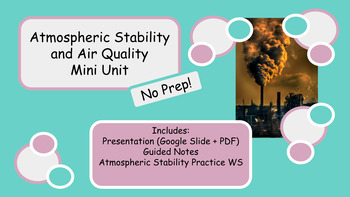 Preview of Atmospheric Stability & Air Quality Mini Unit