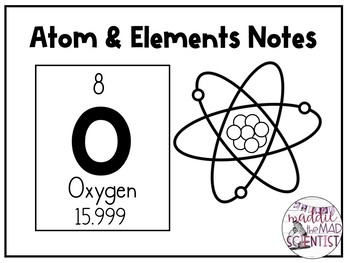 Preview of Atom & Element Interactive/Science Notebook Notes