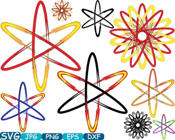 Preview of Atom Nuclear Fission Reactor Science Molecules SVG Clip art school chemist -354S
