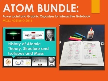 Preview of Atom PowerPoint and Graphic Organizer For INB Bundle
