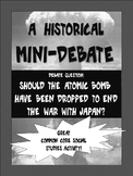 Atomic Bomb Mini-Debate Activity
