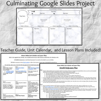 Atomic Habits Inspired FULL UNIT PLAN: Goal Research and Poetry Analysis