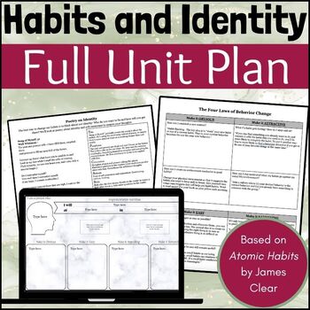 Preview of Atomic Habits Inspired FULL UNIT PLAN: Goal Research and Poetry Analysis
