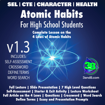 Preview of Atomic Habits for Students- v1.3 wSelf-Assessment, Habit Builder, Crosswords++