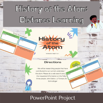 Preview of Atomic History Project- Distance Learning