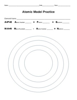 Preview of Atomic Model Practice