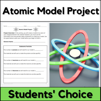 Preview of Atomic Structure Project - Atom Model - Differentiated & Scaffolded Worksheets