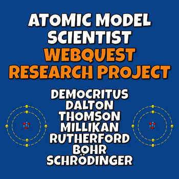 Preview of Atomic Model Scientists Research Project Dalton Thomson Rutherford Bohr