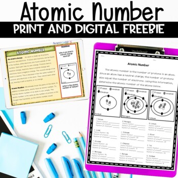 Preview of Atomic Number  Counting Atoms Activity