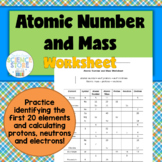 Atomic Number and Mass Worksheet
