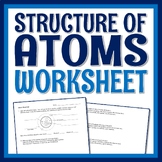 Atomic Structure Atoms Worksheet Protons Neutrons Electron
