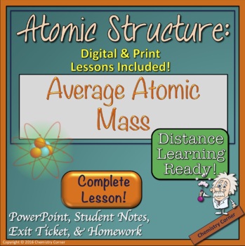 Preview of Atomic Structure: Average Atomic Mass- Print & Digital |Distance Learning