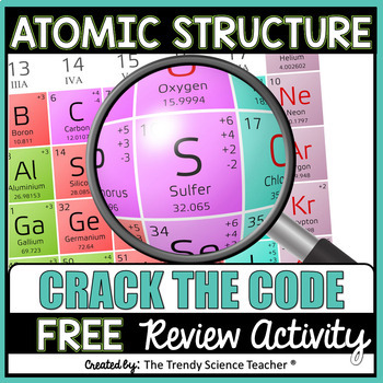 Preview of Atomic Structure Crack the Code Activity- Print & Digital