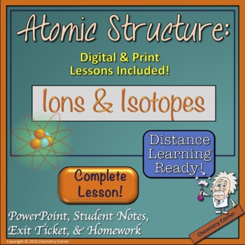 Preview of Atomic Structure: Ions and Isotopes- Print & Digital