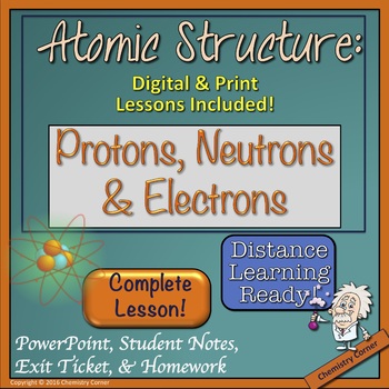 Preview of Atomic Structure: Protons, Neutrons, & Electrons |Distance Learning