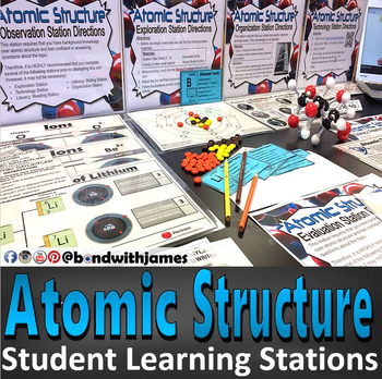Preview of Atomic Structure Student Blended Learning Stations