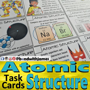 Preview of Atoms and Atomic Structure Task Cards