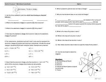 Basic Atomic Structure Worksheet Answer Key - Escolagersonalvesgui