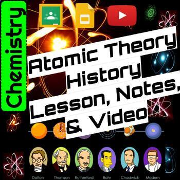 Preview of Atomic Theory History Lesson, Notes, and Matching Video