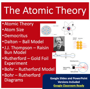 Preview of Atomic Theory, Model, and Bohr-Rutherford Diagrams- Google Slides and PowerPoint