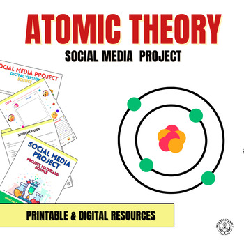 Preview of Atomic Theory Social Media Project with Digital Resources, Grades 5-12