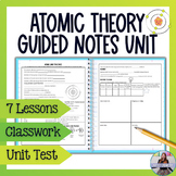 Atomic Theory Unit Bundle with Practice Worksheets and Unit Test