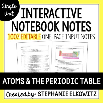 Preview of Atoms Editable Notes