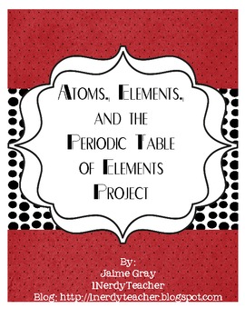 Preview of Atoms, Elements, and Periodic Table Project