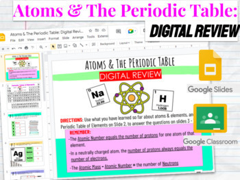 Preview of Atoms, Elements, and The Periodic Table:  DIGITAL REVIEW