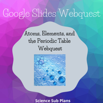Preview of Atoms, Elements, the Periodic Table Interactive Webquest