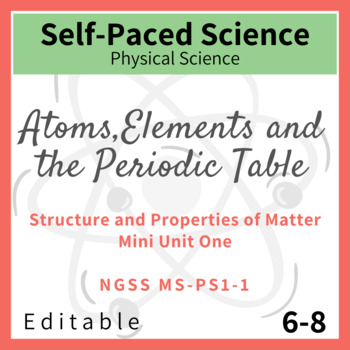 Preview of Atoms, Elements & the Periodic Table Mini Unit for Middle School NGSS MS PS1-1