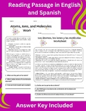 Atoms, Ions, and Molecules Text Analysis in English and Sp
