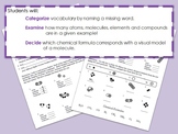 Atoms, Molecules, Elements & Compounds Worksheet