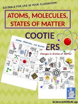 Preview of Atoms, Molecules, States of Matter Cootie Catchers