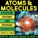 Atoms & Molecules Stations - 5th Grade NGSS Science Unit P