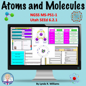 Preview of Atoms, Molecules and Compounds Online Learning NGSS MS-PS1-1, Utah SEEd 6.2.1
