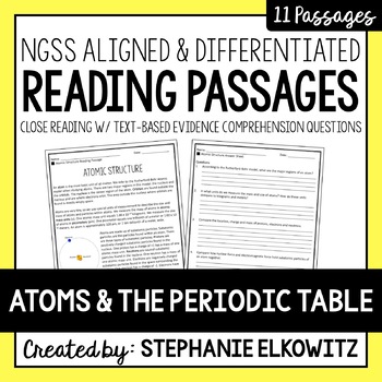 Preview of Atoms Reading Passages | Printable & Digital | Immersive Reader
